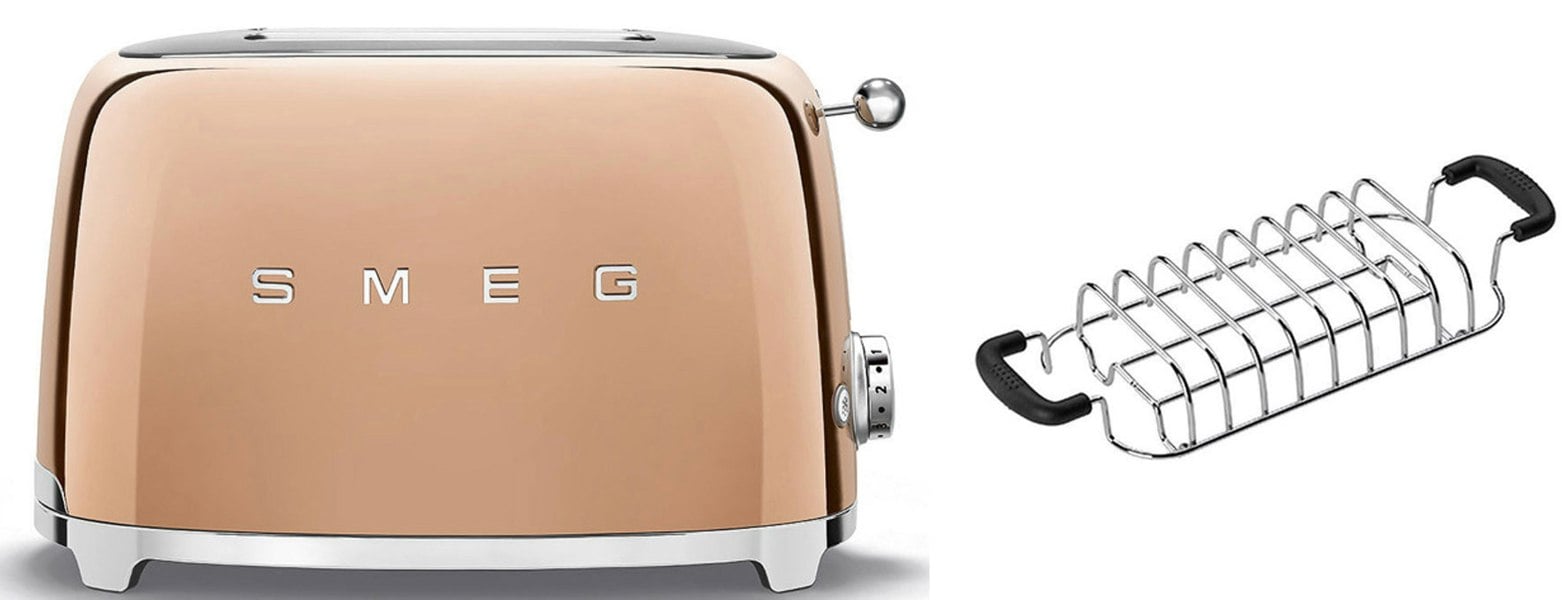 Smeg TSF01 2 Slice Toaster + TSBW01 Bun Warmer Bundle