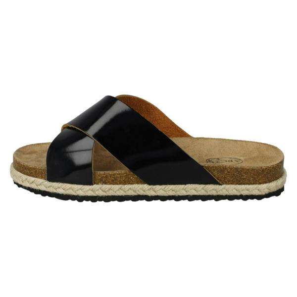 Spot On Ladies Spot On Cross Over Strap Mules