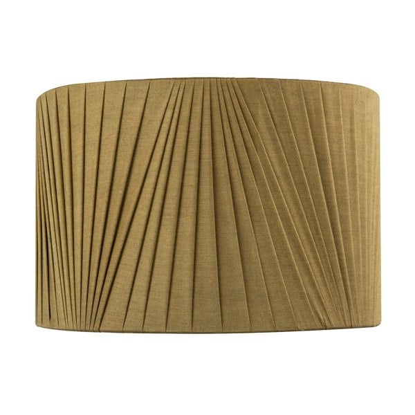 Modern Olive Green Faux Silk Fabric Organza Tapered Drum Lamp Shade Image 1