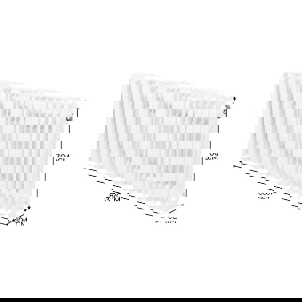 Monstershop Traditional 3 Column Radiator - 300 x 832mm - White