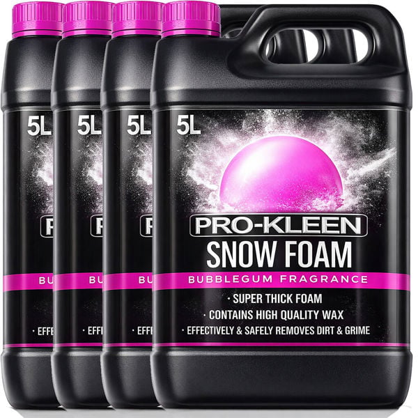 ProKleen Pro-Kleen Snow Foam - Produces Thick Foam to Remove Dirt, Grime, Grease and More 20L Bubblegum