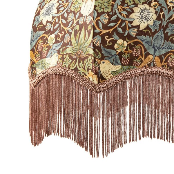 Victorian Designed Vintage Lamp Shade with Green and Blue Floral Decor Image 4