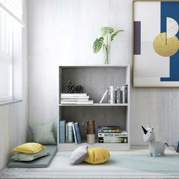 Berkfield Bookshelf Concrete Grey 60x24x74.5 cm Engineered Wood