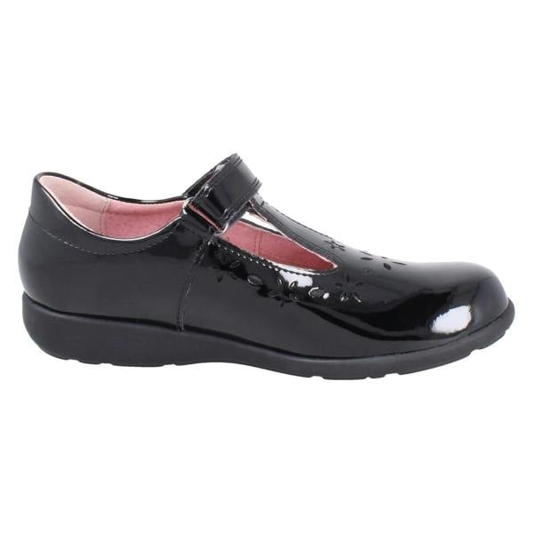 Start-rite Girls Startrite Flower Punch Detail T-Bar School Shoes Charlotte