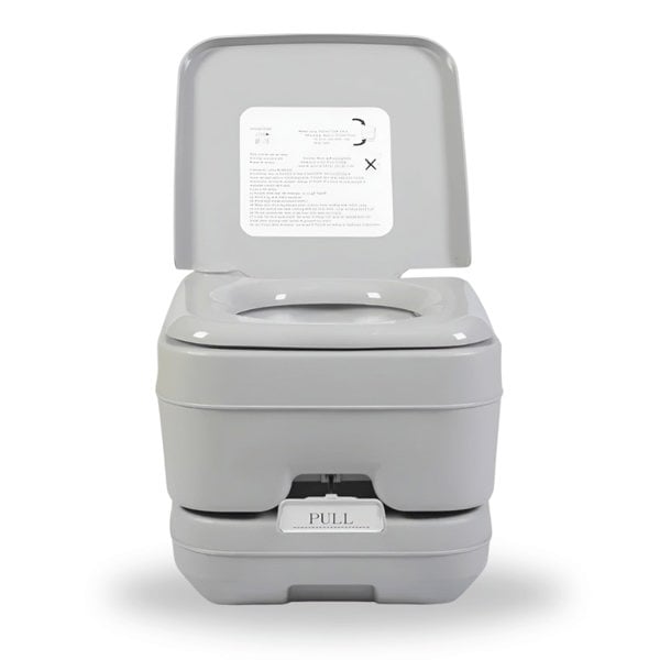 10 litre toilet with open lid