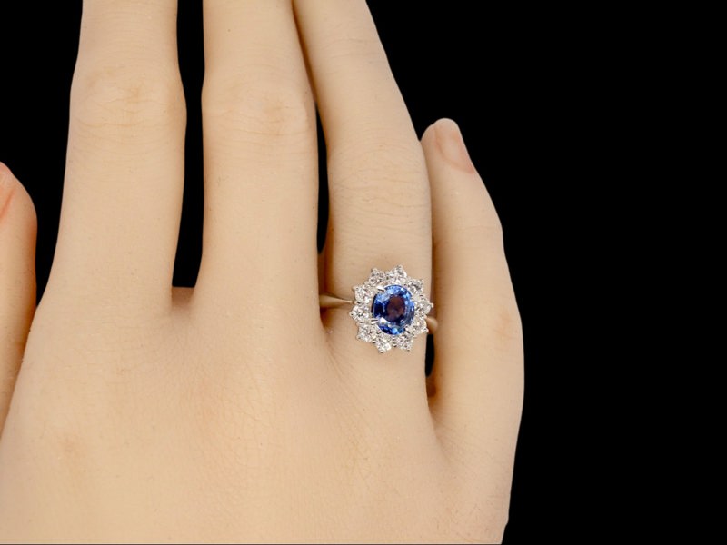 Vintage Tom A fine Sapphire and Diamond Cluster Ring