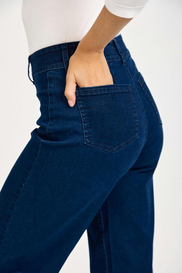 Mudflower Denim Wash Wide Leg Jeans