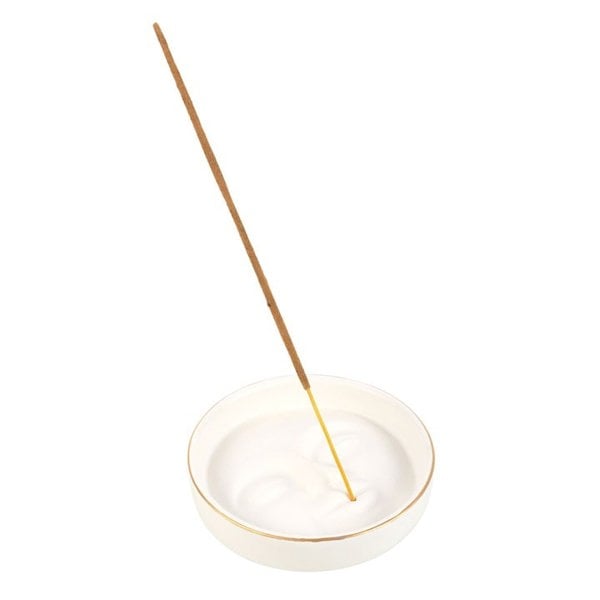 Serano White Moon Face Incense Stick Holder
