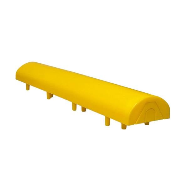 Yellow ski balancing bar on a white background