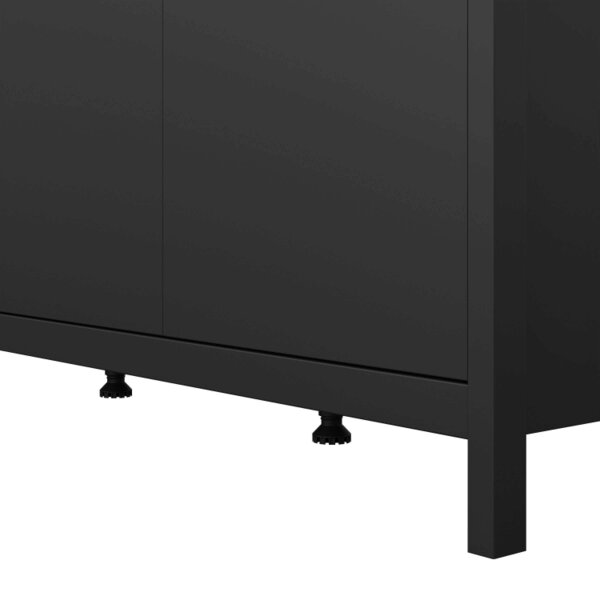 Wyld Haus Gossmere Matt Black Wardrobe 3 Doors