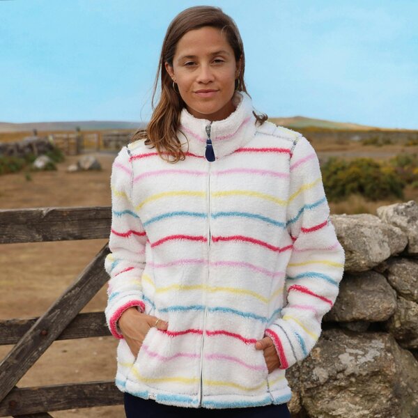 Lazy Jacks LJ157S - Striped Full Zip Snug - Winter Brights