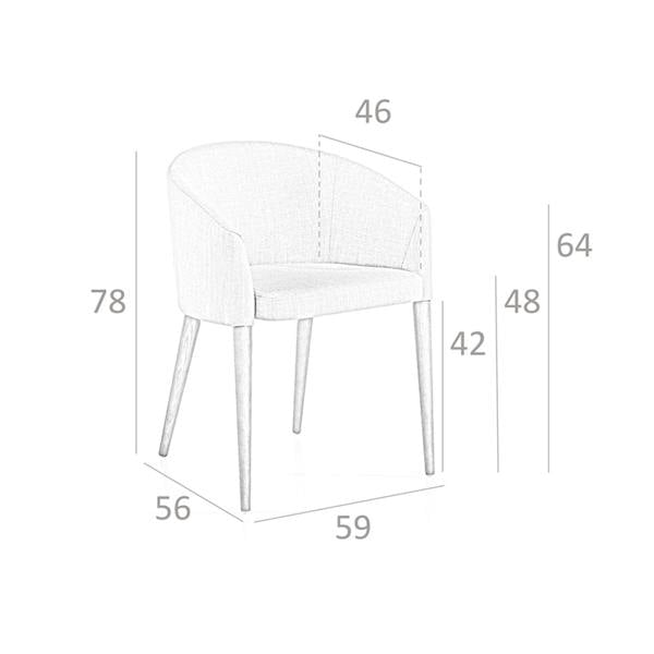 Angel Cerdá Beige Fabric Chair 4007