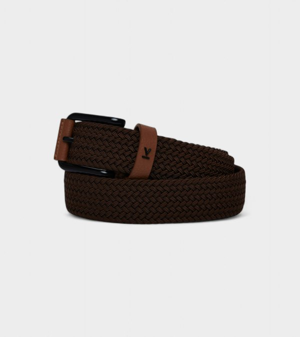 Votch Seb Vegan Bio-Based Bamboo Braided belt in brown