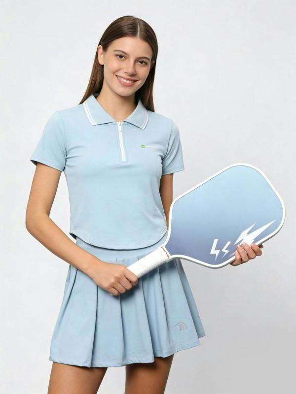 Anniou UPF 50+ Colorblock Polo Pickleball Skirt Set