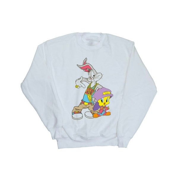 Looney Tunes Girls Bugs And Tweety Hip Hop Sweatshirt - White