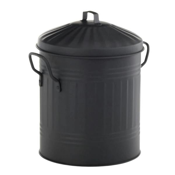 Leecroft Metal Mini Bin Black 12 x 10'' - One Colour - 