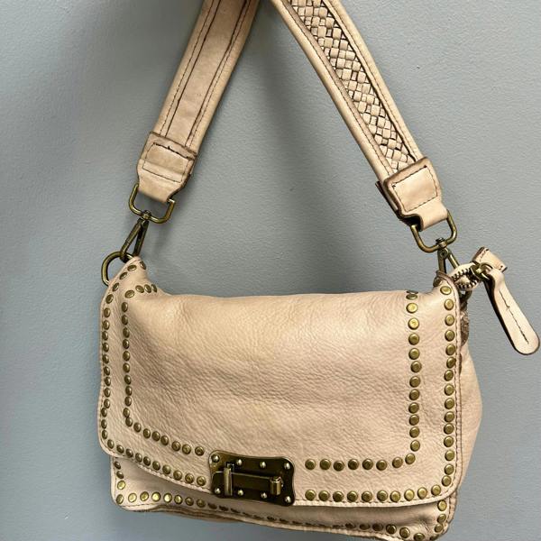 Studded Vintage Style Leather Bag