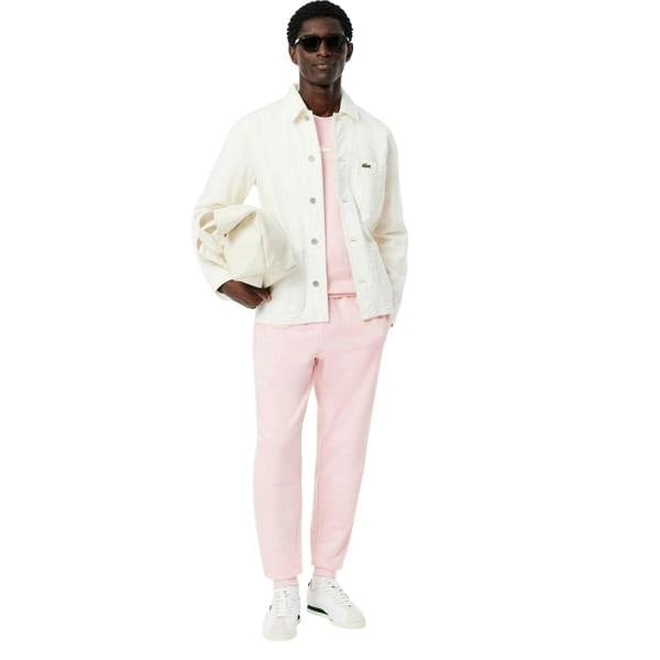 Lacoste Unisex Adult Printed Fleece Sweatshirt - Pink - 