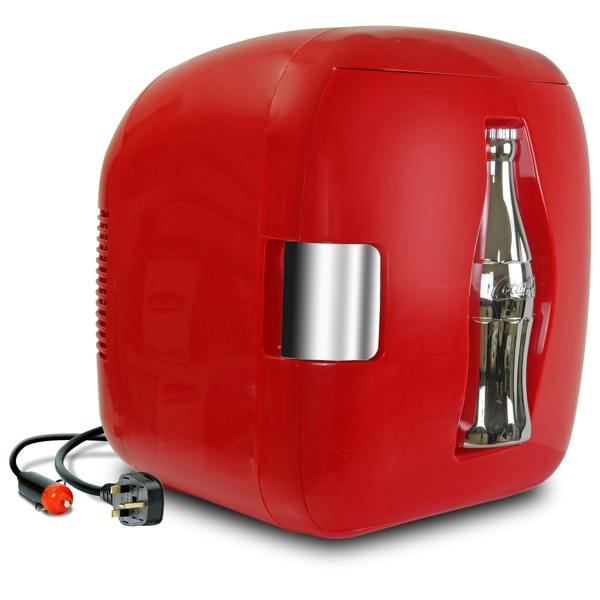 Coca-Cola 7.9L Mini Fridge – 12-Can Portable Cooler for Bedroom, Travel or Game Room (Red)