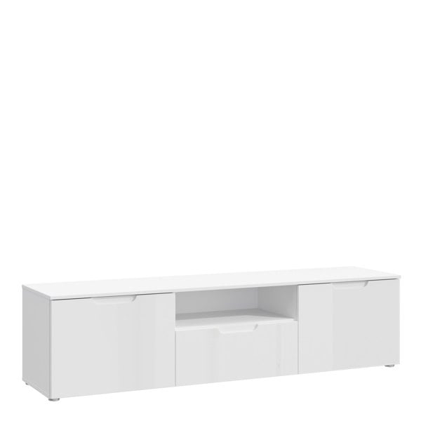 Furniture To Go Sienna TV Unit  in White/White High Gloss