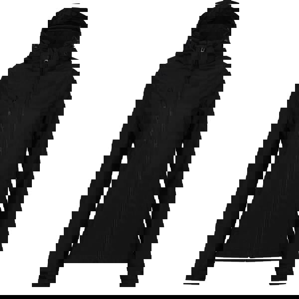 Regatta Womens/Ladies Venturer 3 Layer Hooded Soft Shell Jacket - Black - 