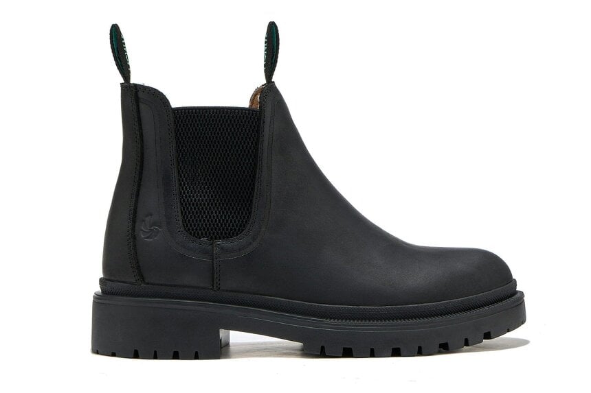 AMMONITE Women's Water-Resistant Chelsea Boots | Charmouth Black