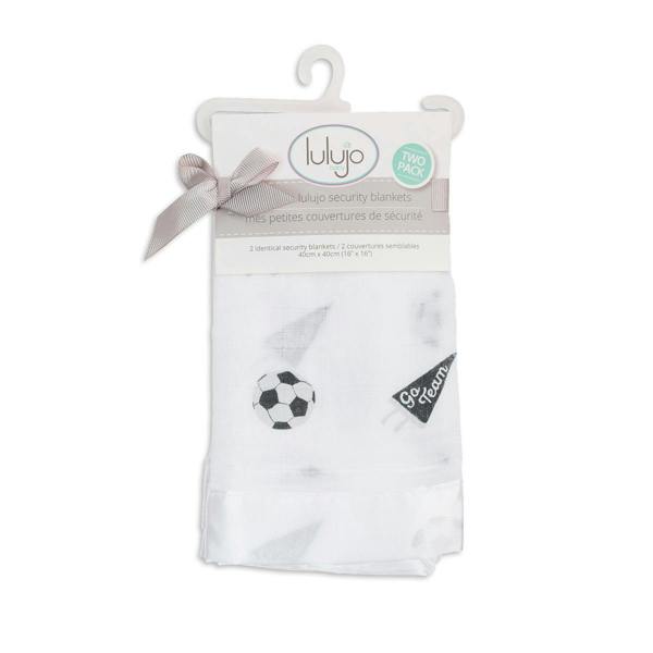 Lulujo - Muslin Security Comforter Blanket - Football - 2 Pack