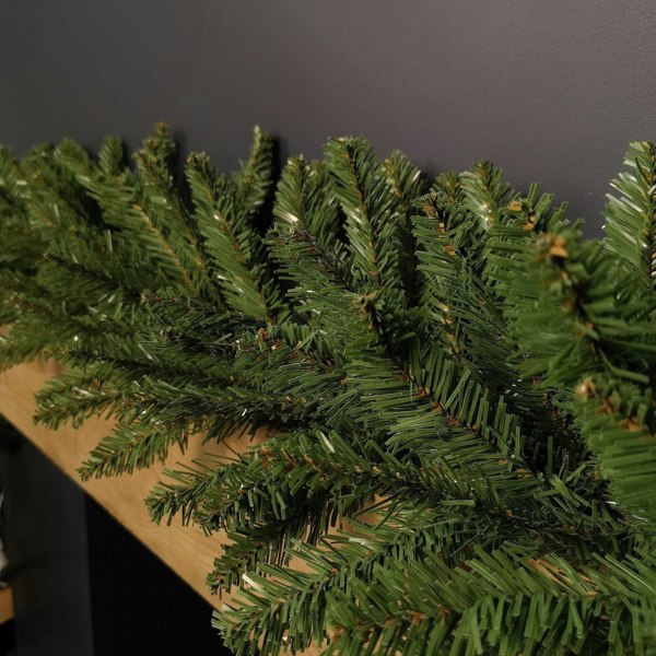 Samuel Alexander 2.7m x 30cm Plain Green Christmas Garland with 260 Bullet Tips