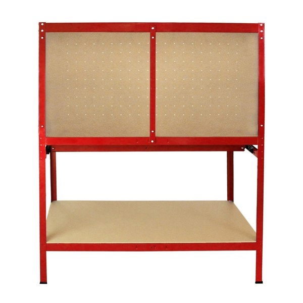 Monstershop Workbench with Pegboard and Drawer - Red