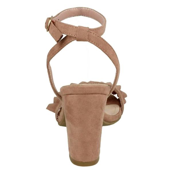 Spot On Ladies Spot On Mid Chunky Heel Sandals