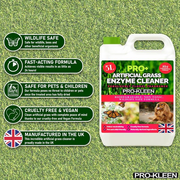 ProKleen Pro-Kleen ProBio Artificial Grass Cleaner Probiotic Based Deodoriser Odour Eliminator Floral 10L