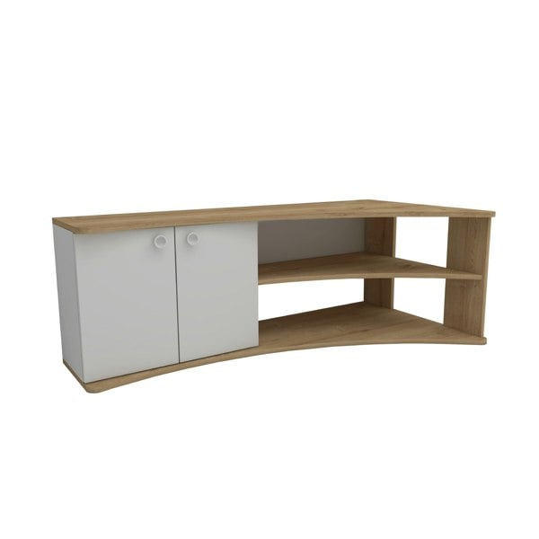 Destina Home Corner TV Stand Reversible Entertainment Center for TVs up to 60"-Dion