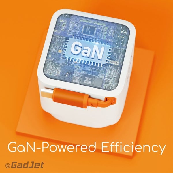 GadJet Retractable GaN Rapid Power Adapter