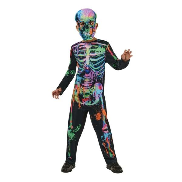 Bristol Novelty Childrens/Kids Bonesky Graffiti Skeleton Costume - Multicoloured - 