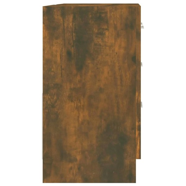 Berkfield Sink Cabinet Smoked Oak 63x30x54 cm Engineered Wood