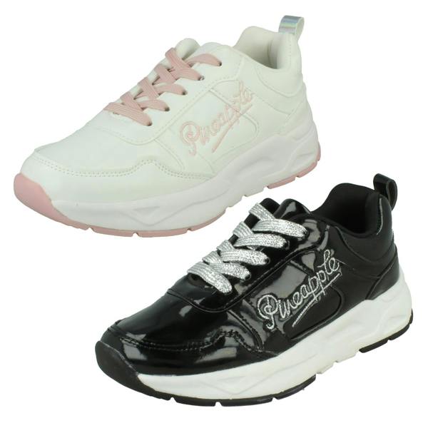 Pineapple Girls Pineapple Casual Comfy Lace Up Trainers H2716