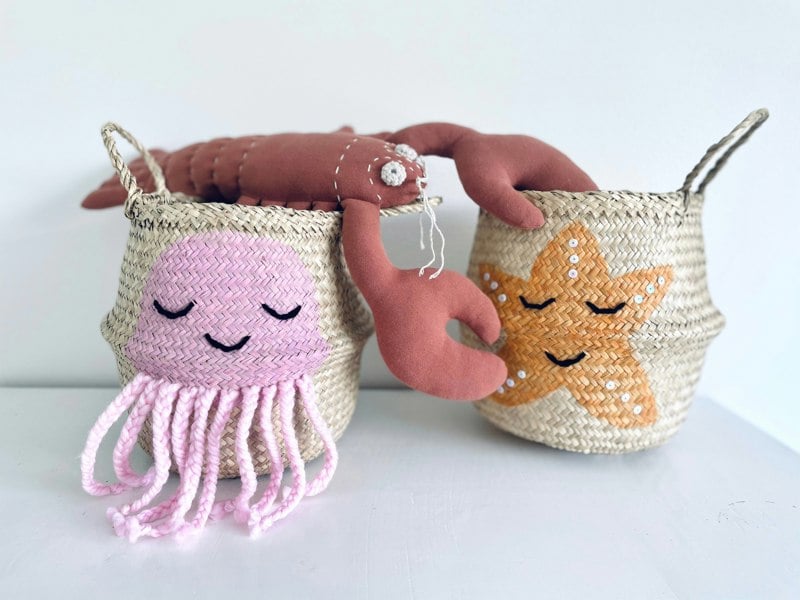 Pink Jellyfish Basket - Small - Bellybambino