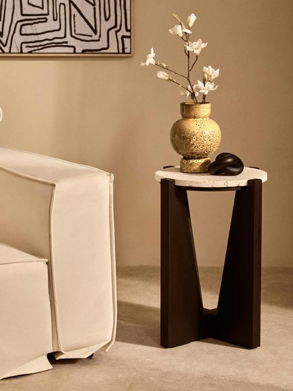 Interiors by Premier Chiara Small Blue Sand Effect Vase