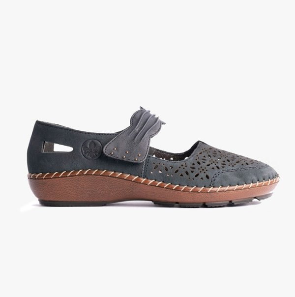 Rieker Deloris Womens Shoes - Blue (44896-14)