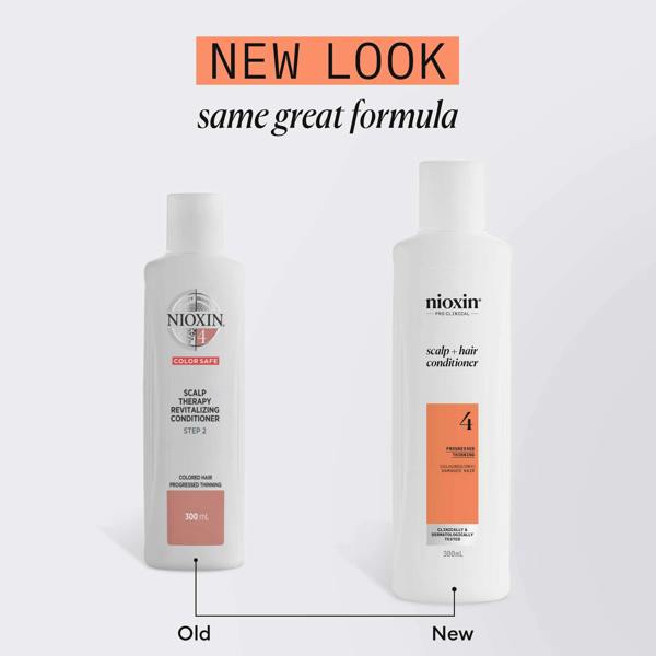 Nioxin Pro Clinical System 4 Conditioner for Coloured Hair with Progressed Thinning 300ml - Additional 8