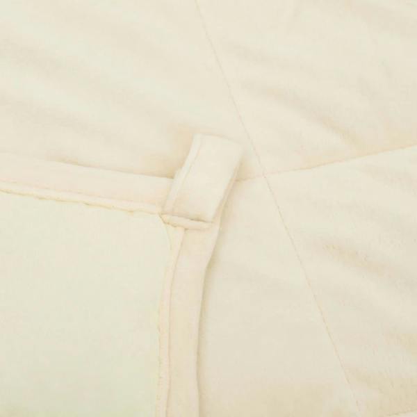 Berkfield Weighted Blanket Light Cream 200x225 cm 9 kg Fabric