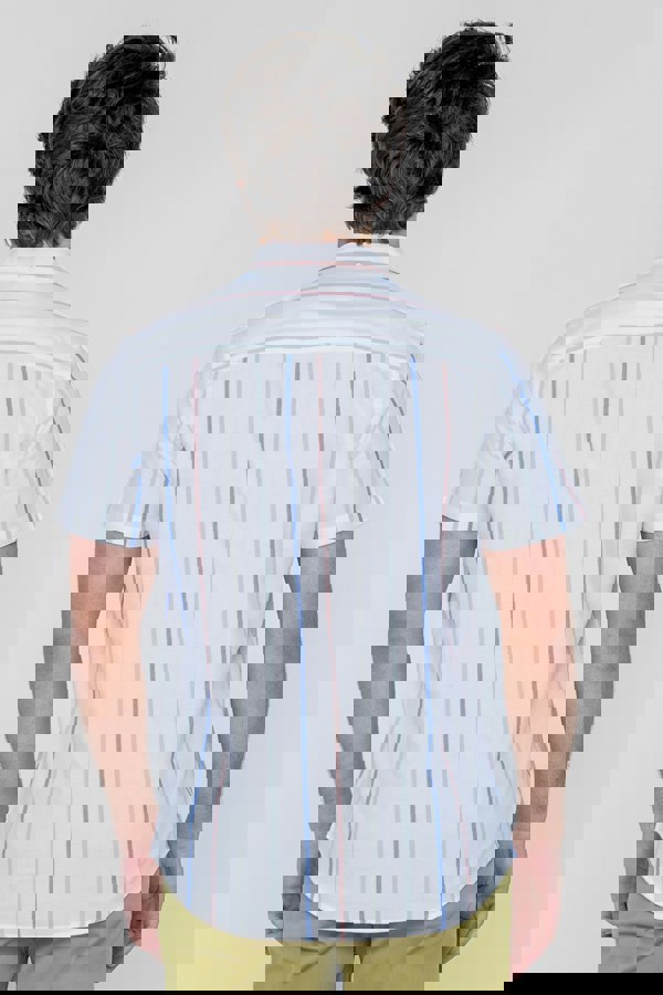 ENORSIA Stripe Short Sleeve Oxfrod Shirt