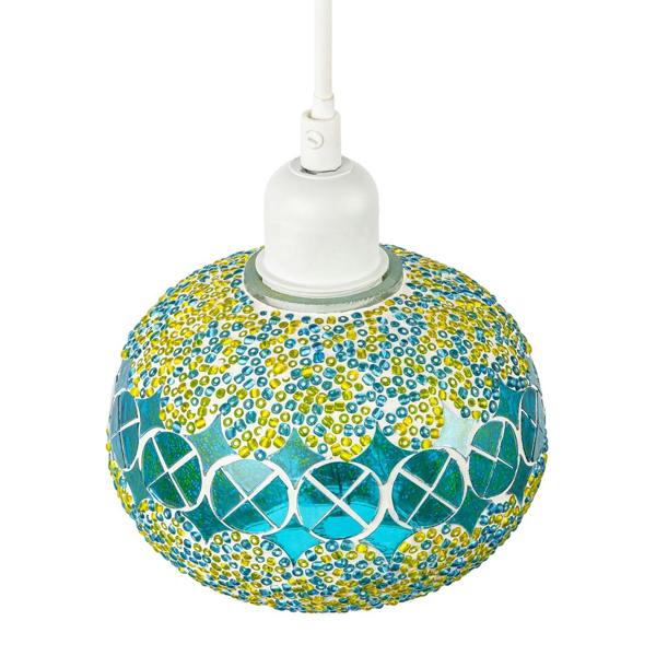 Glass Globe Mosaic Ceiling Pendant Lighting Shade with Rounded Shape Image 3