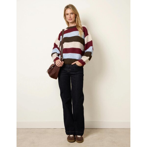 Blue Vanilla Striped Soft Knit Jumper