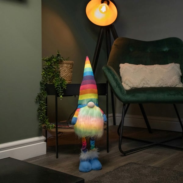 Samuel Alexander 60cm  Battery Operated Lit Standing Christmas Rainbow Gonk