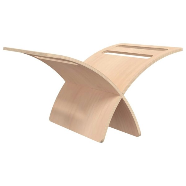 Berkfield Wooden Magazine Rack Floor Standing Natural