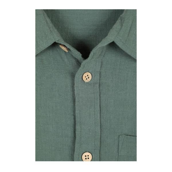 Mountain Warehouse Mens Palm Textured Short-Sleeved Shirt - Green - 