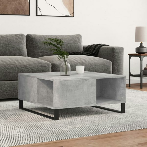 Berkfield Coffee Table Concrete Grey 80x80x36.5 cm Engineered Wood