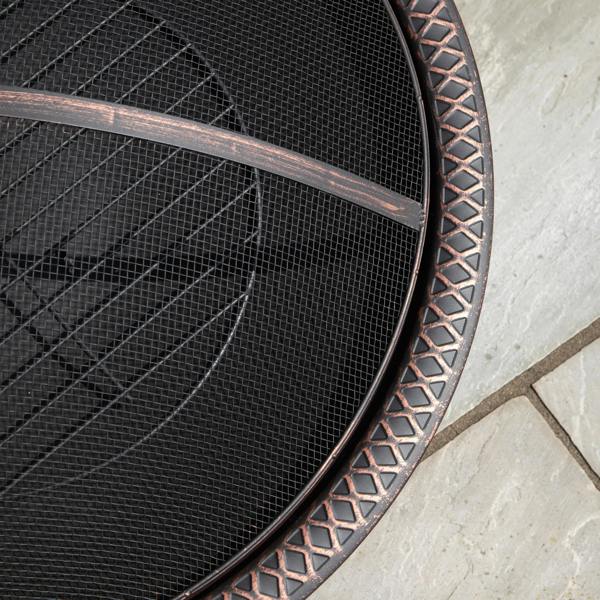 Samuel Alexander 50cm Bronze Effect Steel Toscana Outdoor Garden Fire Pit