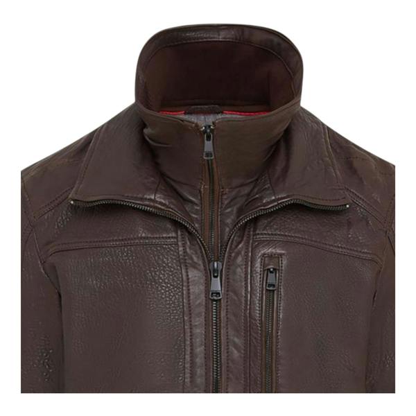 Infinity Leather Mens Warm Mid-Length Leather Biker Coat - Sikander